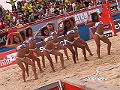 Spanische Tänzerinnen bei dem Grand Slam Beach Volleyball 08